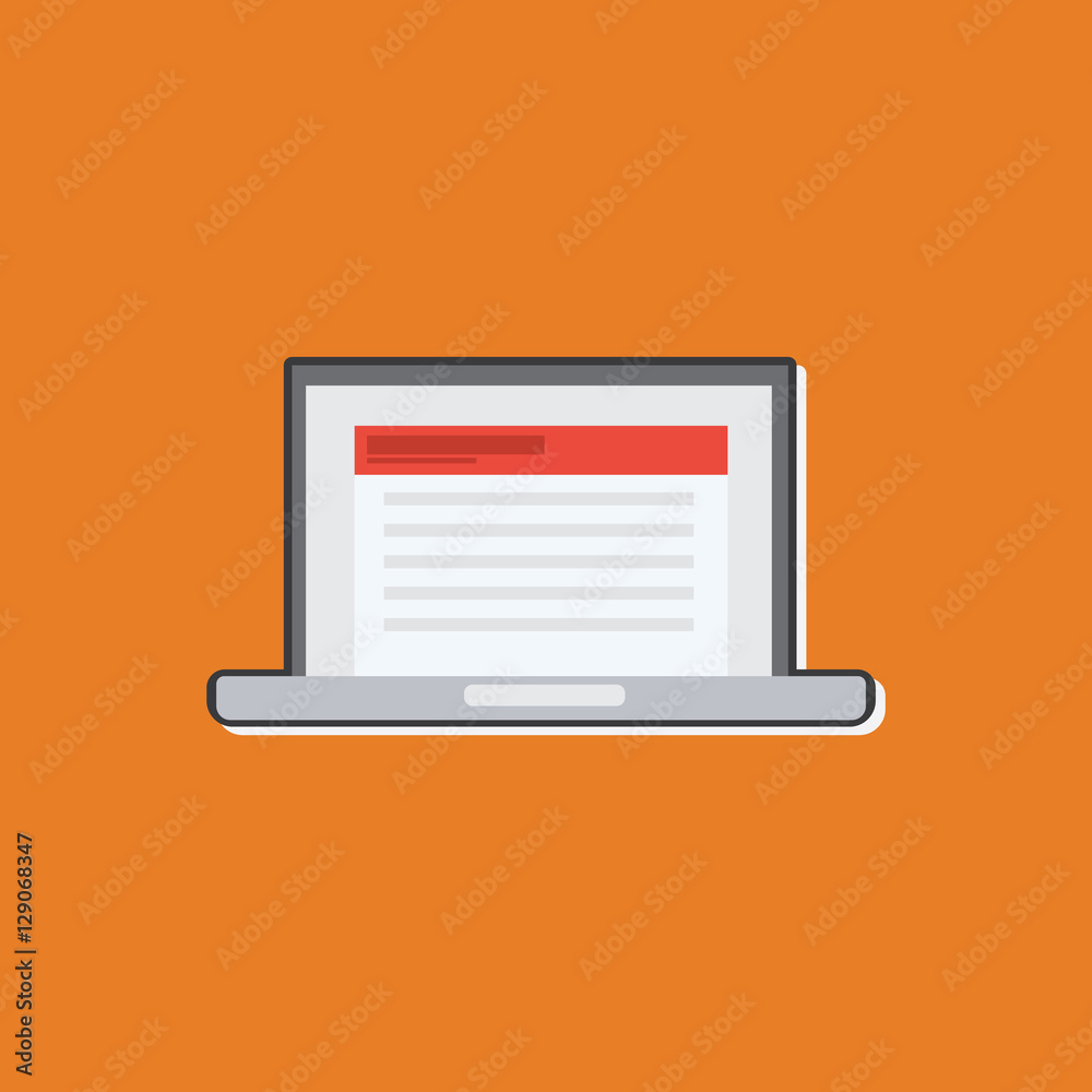laptop flat icon vector laptop flat icon vector