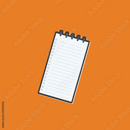 note flat icon vector