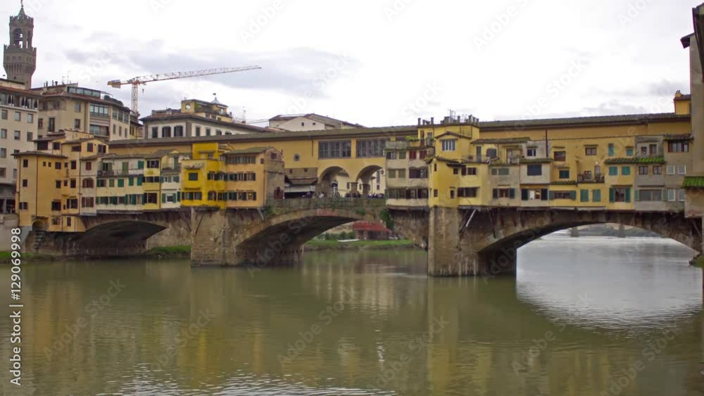 Ponte Vecchio, Old Bridge, Florence, Italy. 4K. Ponte Vecchio, Old Bridge, Florence, Italy. 4K.