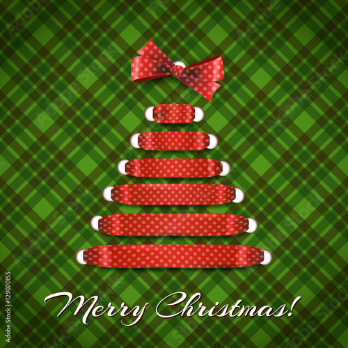 Merry Christmas Greeting Card Shoelace Tree