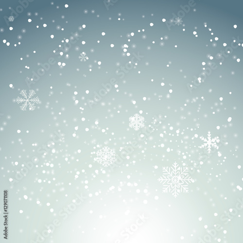 Abstract Christmas and New Year Wave Background with Lights. Vec
