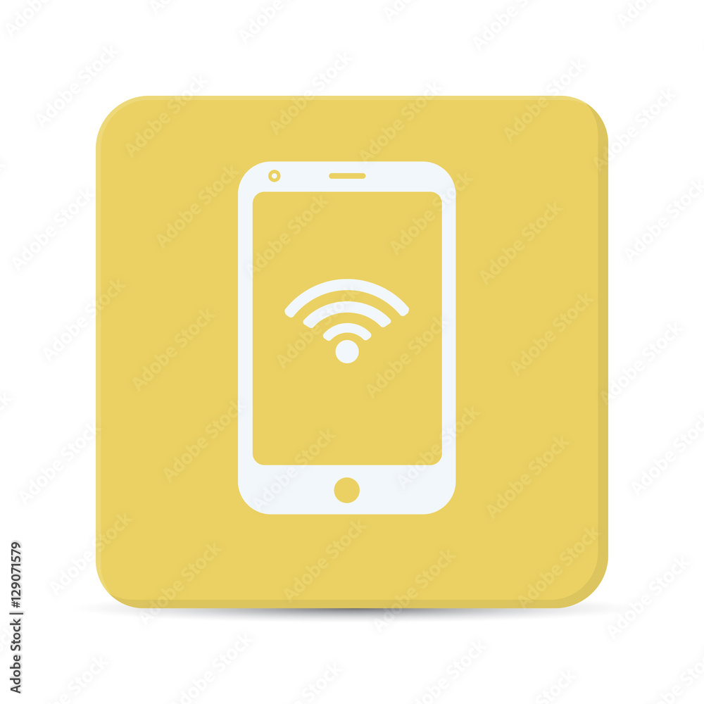 phone with signal flat icon vector phone with signal flat icon vector
