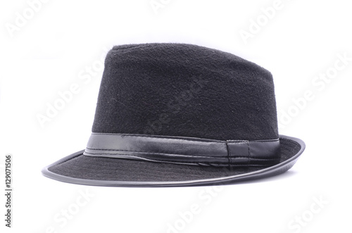 classic black hat isolated on white