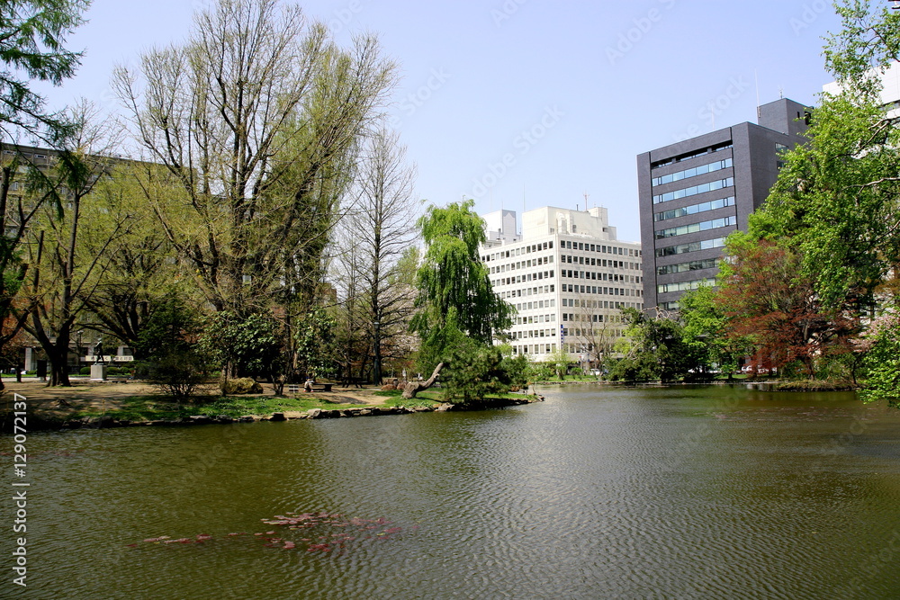 Spring of courtyard of former Hokkaido Government Spring of courtyard of former Hokkaido Government