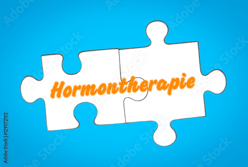 Hormontherapie auf Puzzleteile photo