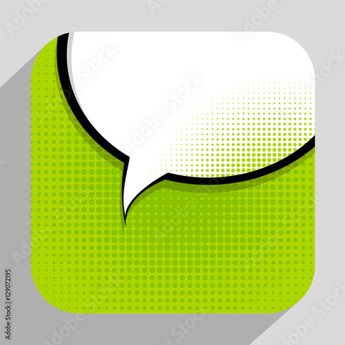 Speech Bubble Pop Art Background On Dot Background Vector Illust