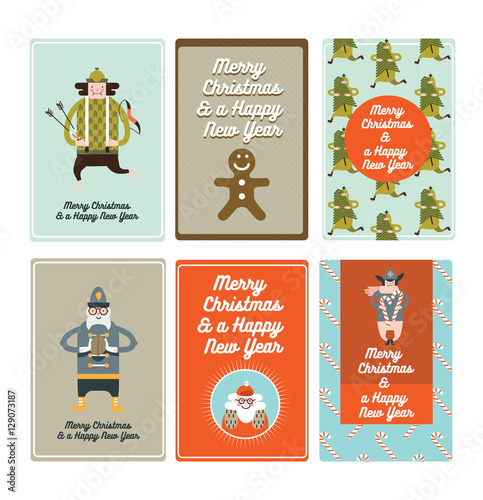 Christmas cards x-mas Santa Claus