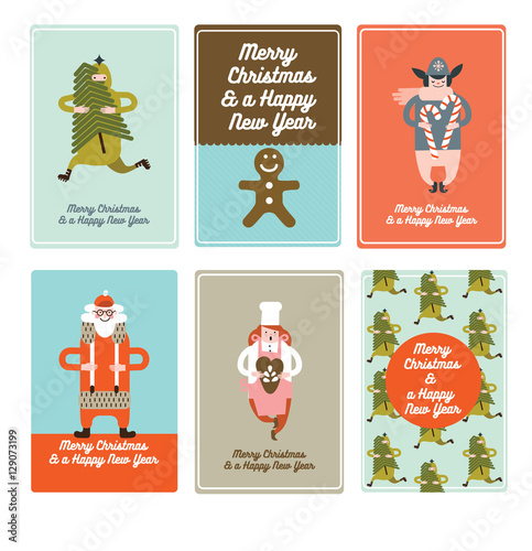 Christmas cards x-mas Santa Claus