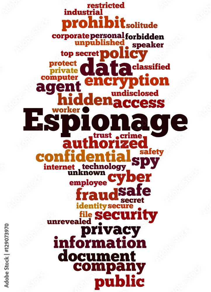 Espionage, word cloud concept 2 Espionage, word cloud concept 2