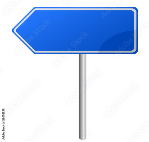 Blue Directional Road Sign