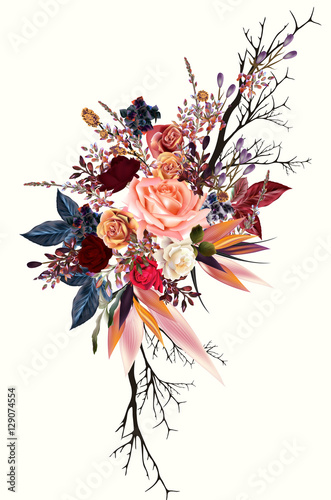 Flowers for save the date cards or wedding design