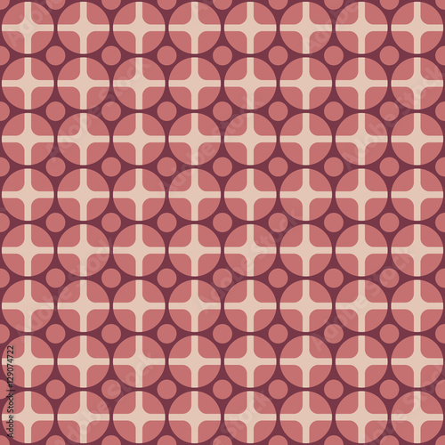 Retro fabric, Seamless vector illustration inspired by the style of 60s