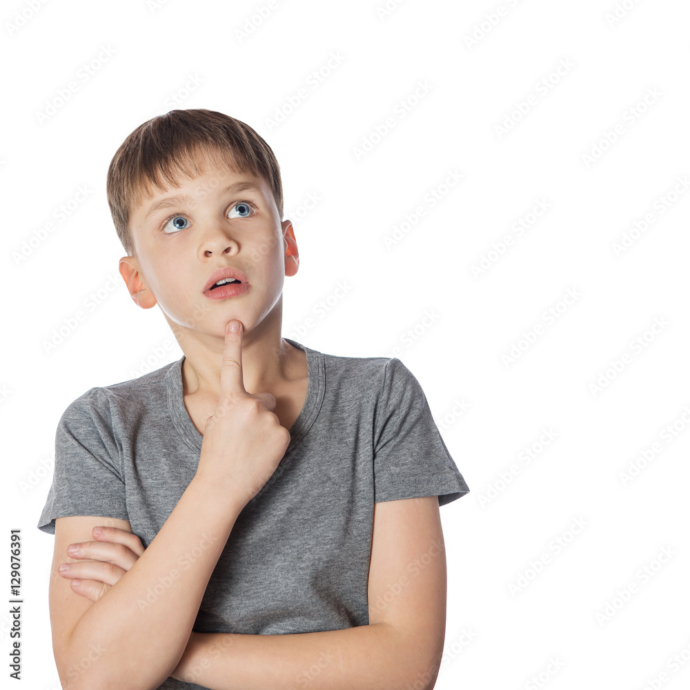 thoughtful little boy thoughtful little boy