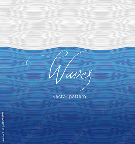 Pattern waves lettering - vector background