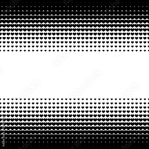 Vector Texture with black hearts on a white background