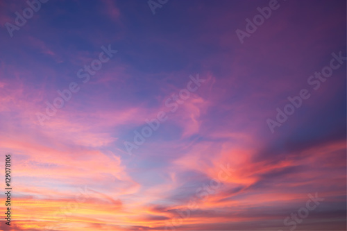 Beautiful sunset Background. © ekapolsira