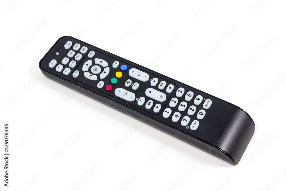 TV remote control isolated on white background TV remote control isolated on white background