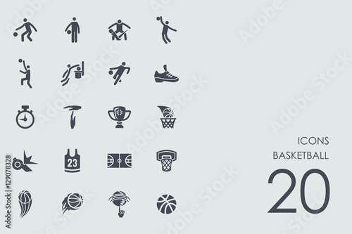 Set of basketball icons