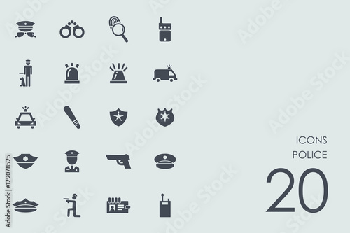 Set of police icons