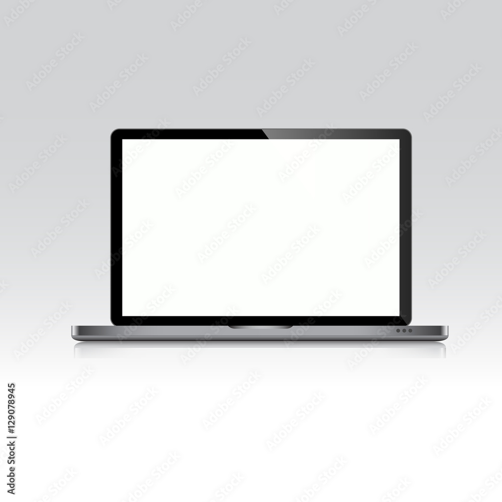 Laptop with blank screen isolated on white background , Vectot d Laptop with blank screen isolated on white background , Vectot d