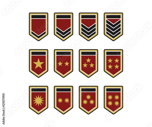 Army Shield Epaulets, Military Ranks and Insignia