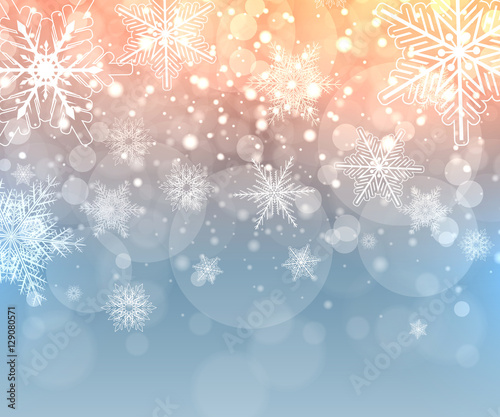 Christmas background with snowflakes