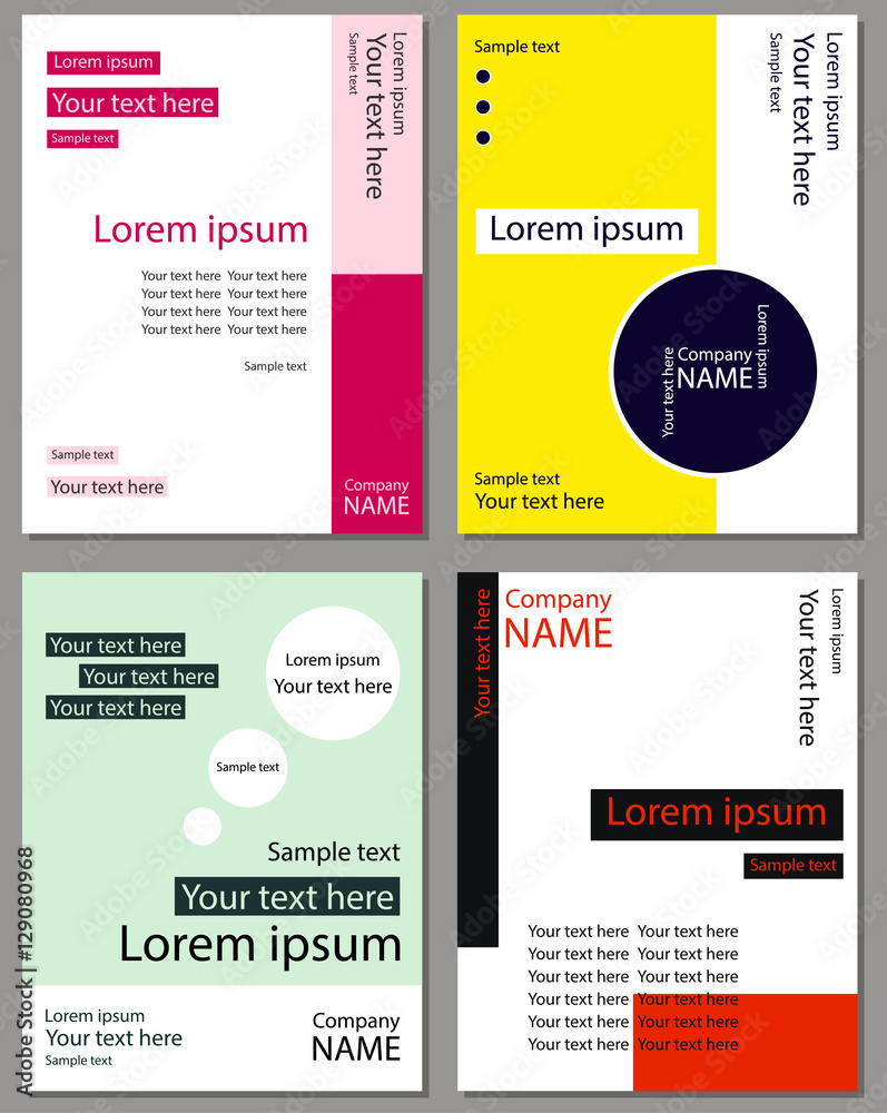 A set of cards for text. Blank leaflet in a corporate style. A set of cards for text. Blank leaflet in a corporate style.
