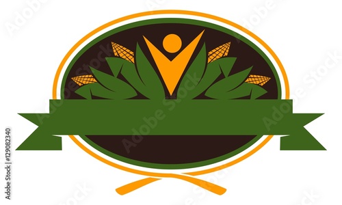 Health Corn Ribbon Blank Template