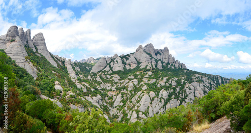Montserrat - multi-peaked rocky range located near the city of Barcelona in Catalonia, Spain. 