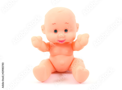 Baby doll isolated on white background