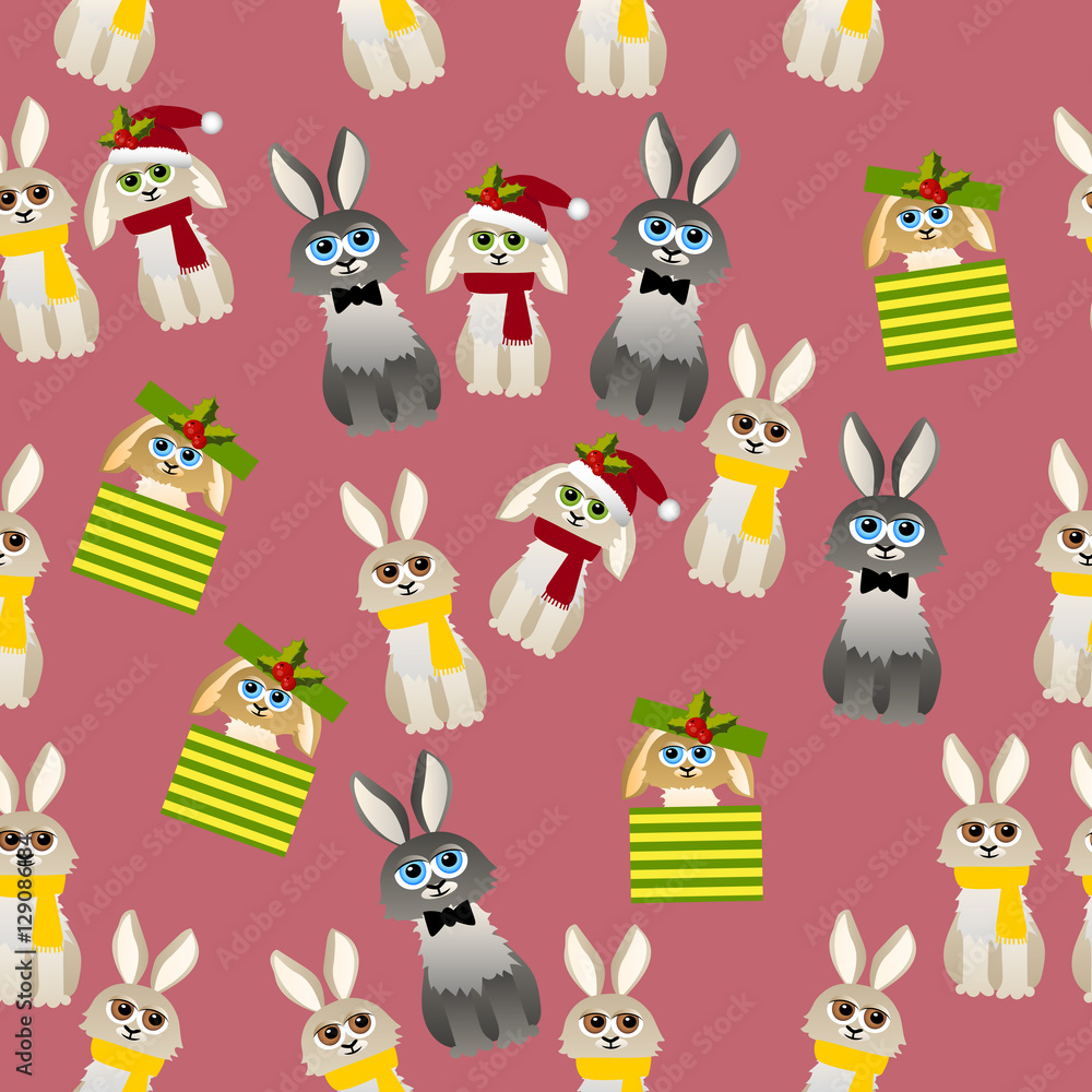 cute rabbit with scarf cute rabbit with scarf