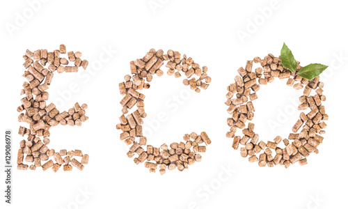 Obraz na płótnie wood pellets. Ecology