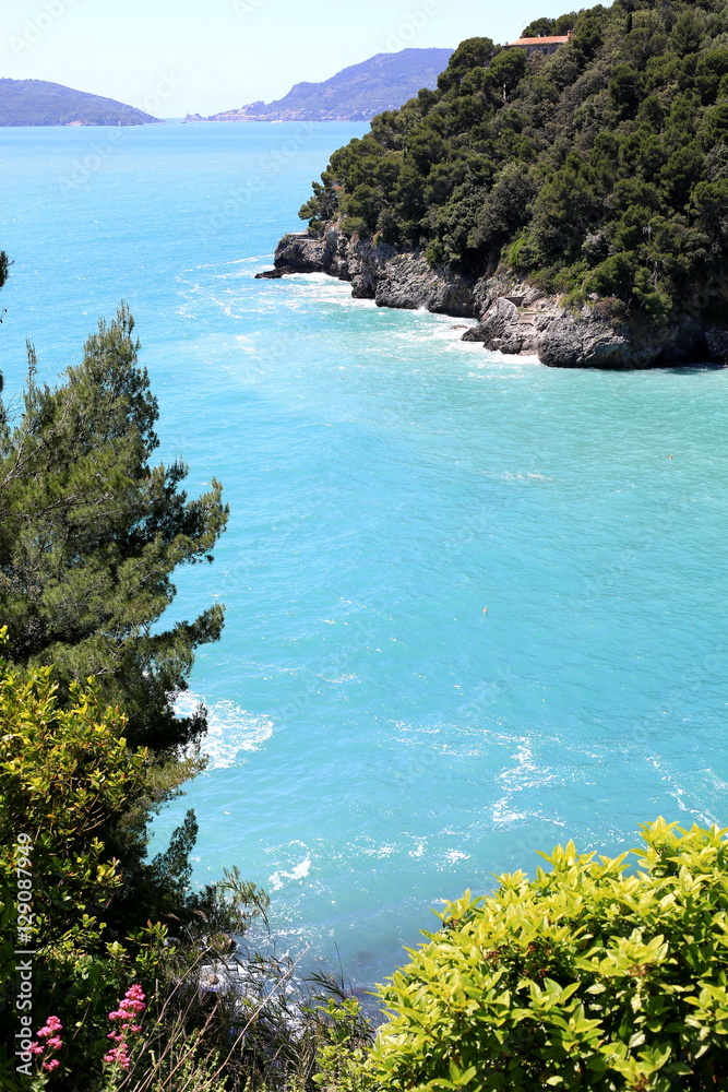 Beautiful coast in Liguria, Italy