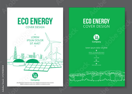 Eco energy cover design. Vector illustration