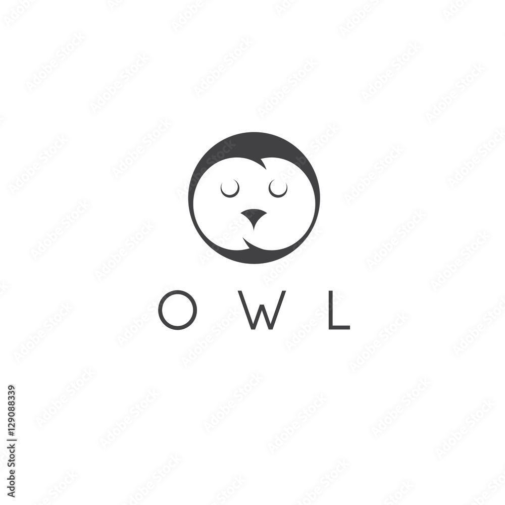 Vector illustration concept of abstract owl face Vector illustration concept of abstract owl face