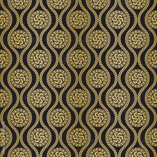 Seamless pattern inspired by antique greek ornament