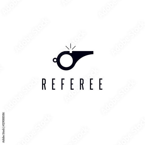 whistle of referee simple icon vector illustration