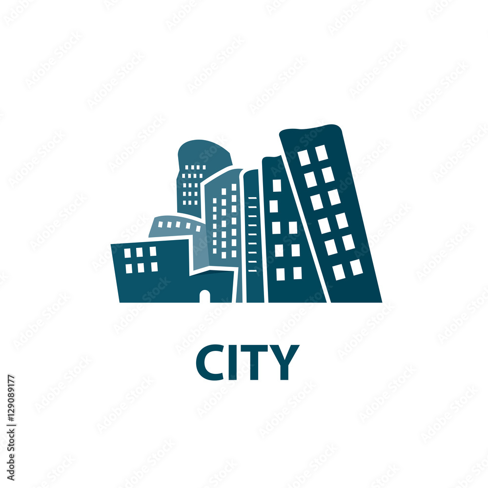 vector logo city