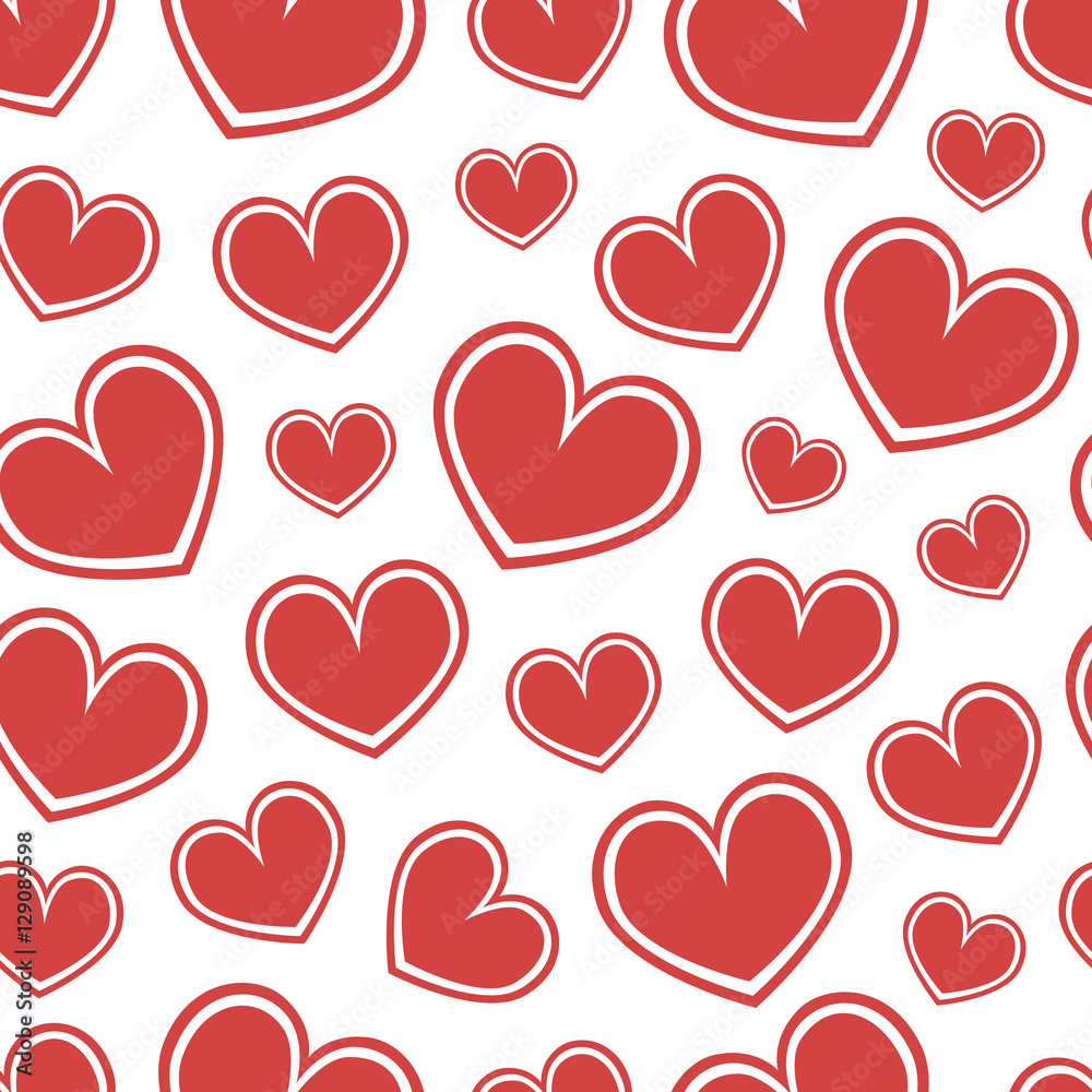 Love seamless geometric pattern on Valentine's Day. Romantic vec Love seamless geometric pattern on Valentine's Day. Romantic vec