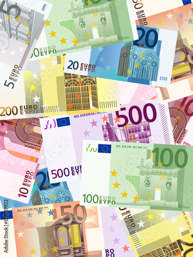 euro banknotes background vertical