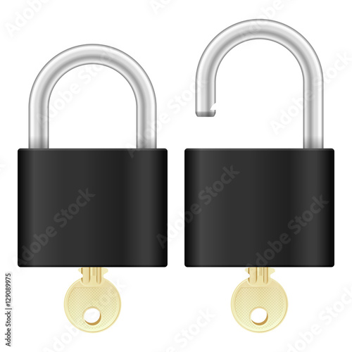 Padlock and key