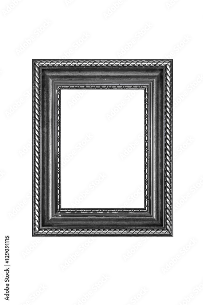 Black picture frame isolated on white with clipping path. Black picture frame isolated on white with clipping path.
