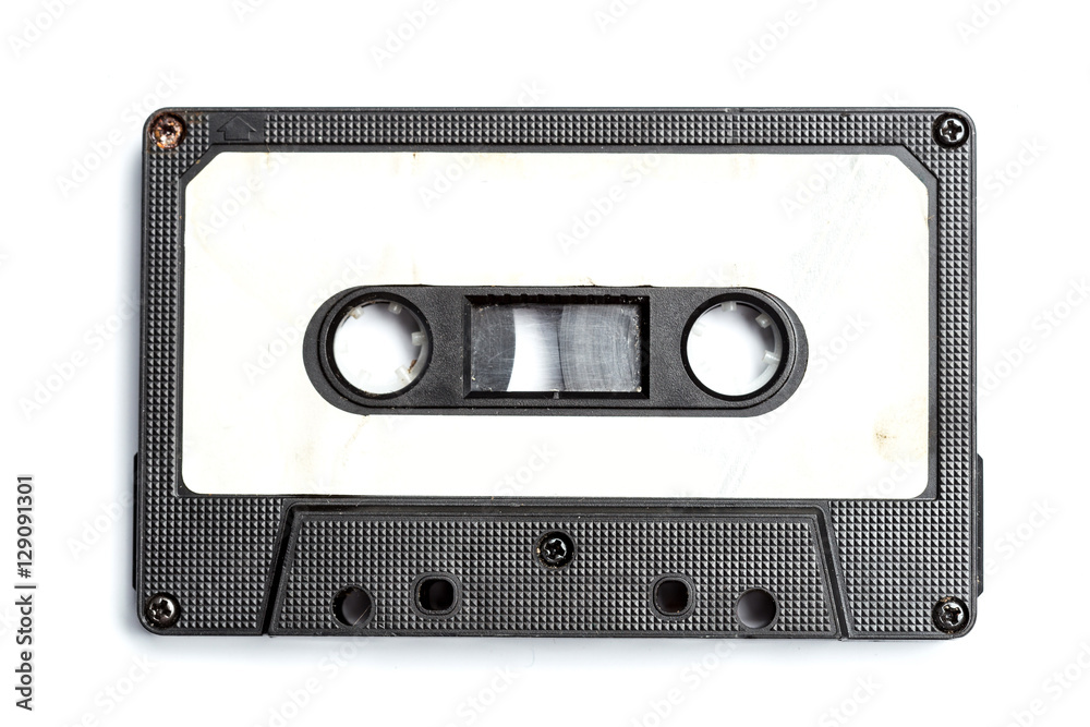 Fototapeta premium vintage cassette tape isolated white background
