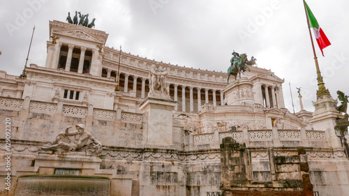 The Viktor Emmanuel National Monument of Vittorio Emanuele in Rome - a tourist attraction