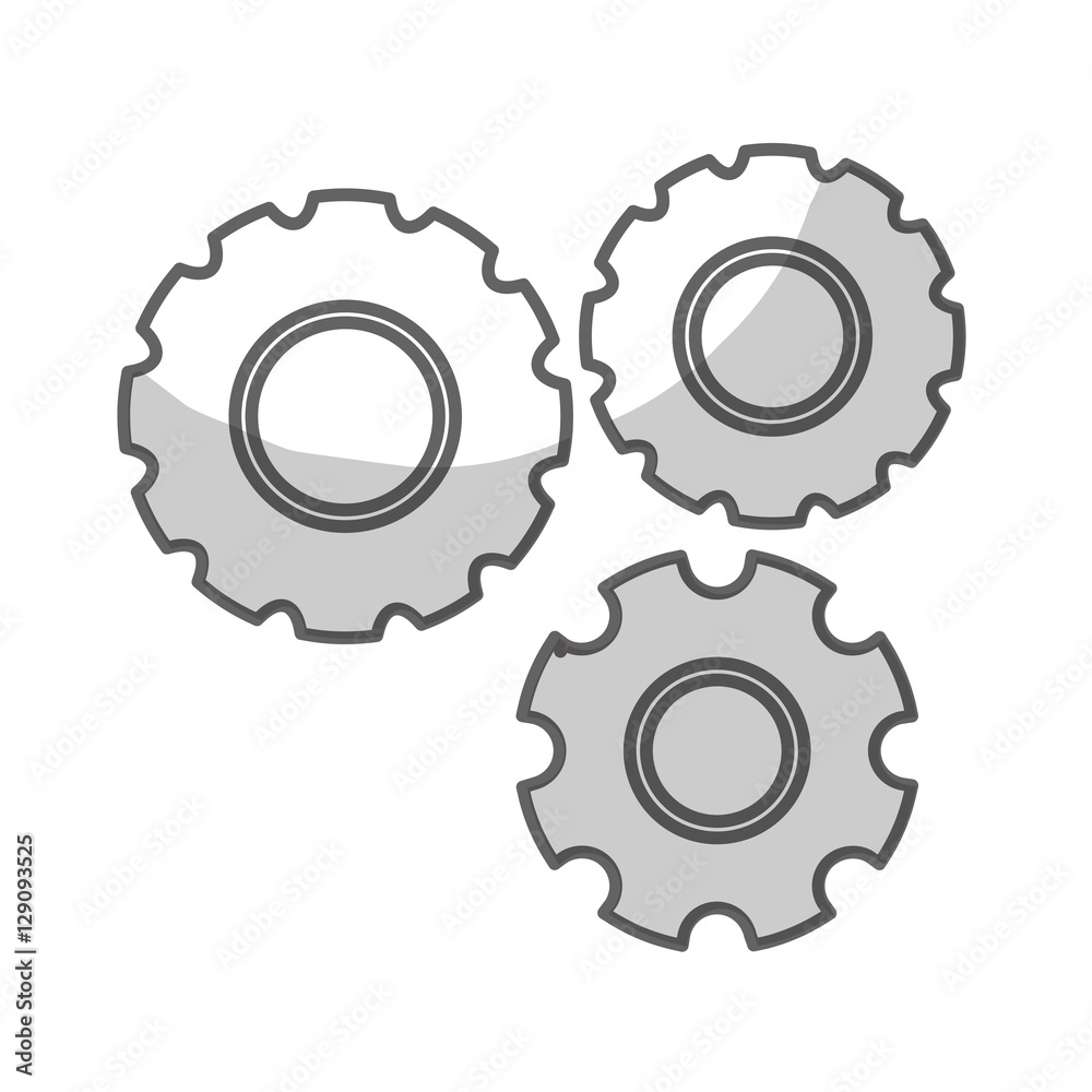 three gears icon image vector illustration design three gears icon image vector illustration design