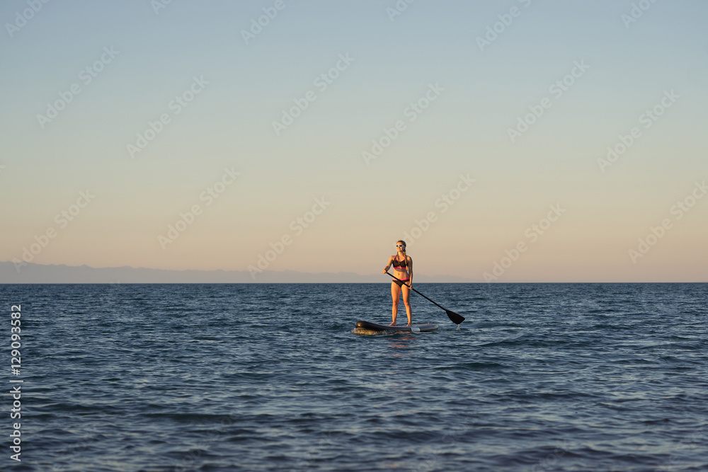 woman on paddle board