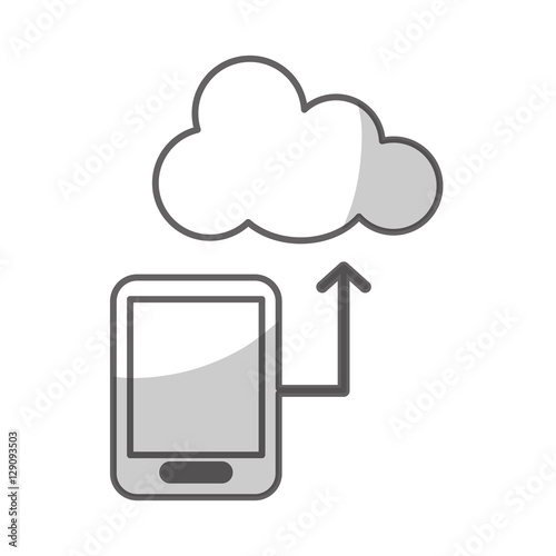 modern cellphone icon image vector illustration design