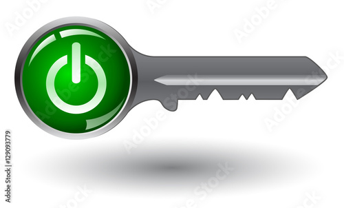 Vector logo design element on white background. Real estate, key.