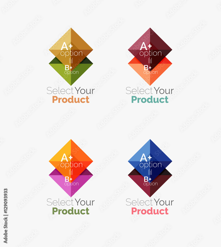 Set of square abstract background templates or infographics Set of square abstract background templates or infographics