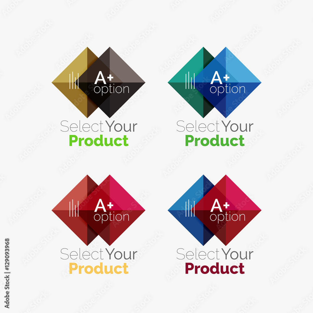 Set of square abstract background templates or infographics Set of square abstract background templates or infographics
